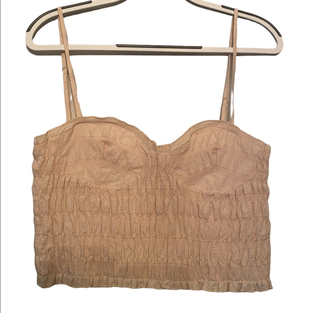 Zara Cream Crop Halter Top